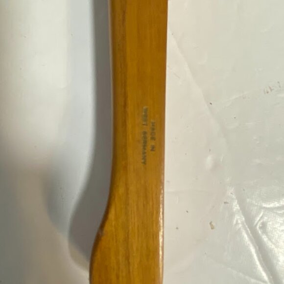 Vintage West Germany Folding Travel Clothes Natural Wood Brush & Shoehorn Set - Picture 9 of 13